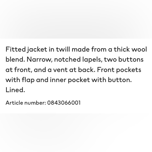H&M wool blend blazer - Picture 3 of 5